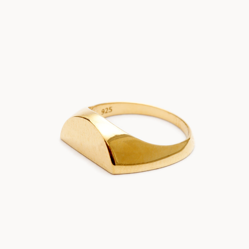 Half Signet Pinky Ring | 1607P011010L