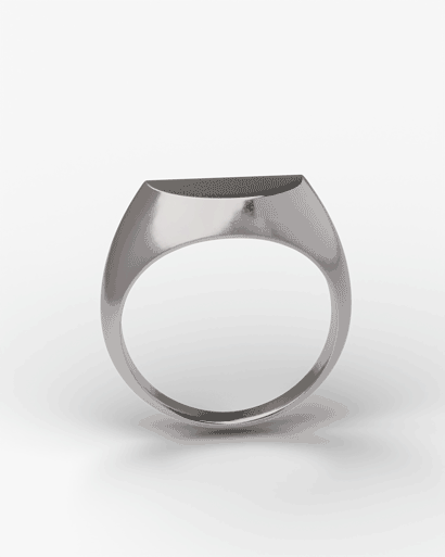 Half Signet Ring | 1607R011010L