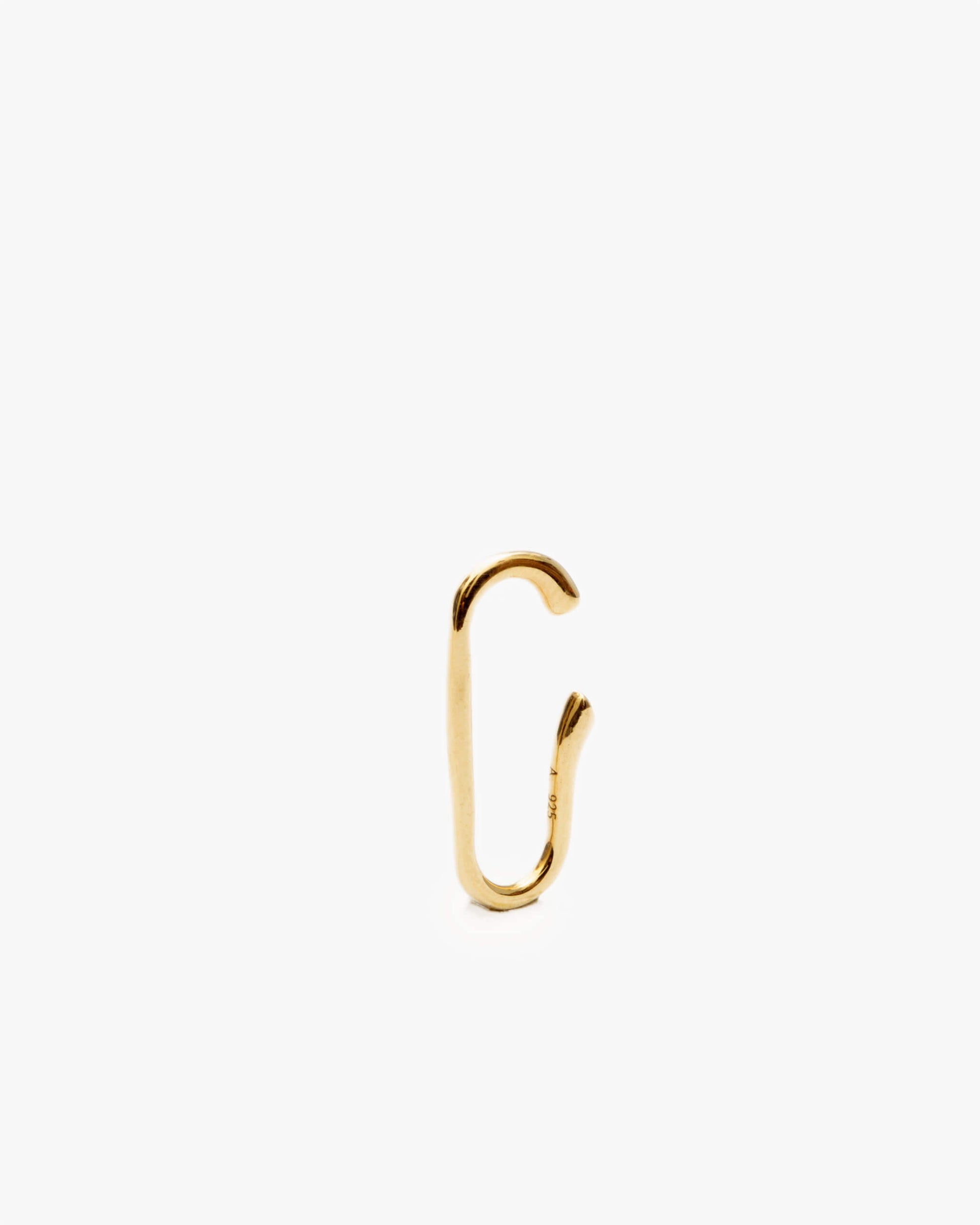 Small Elliptical Ear Cuff SS | 1706C151010