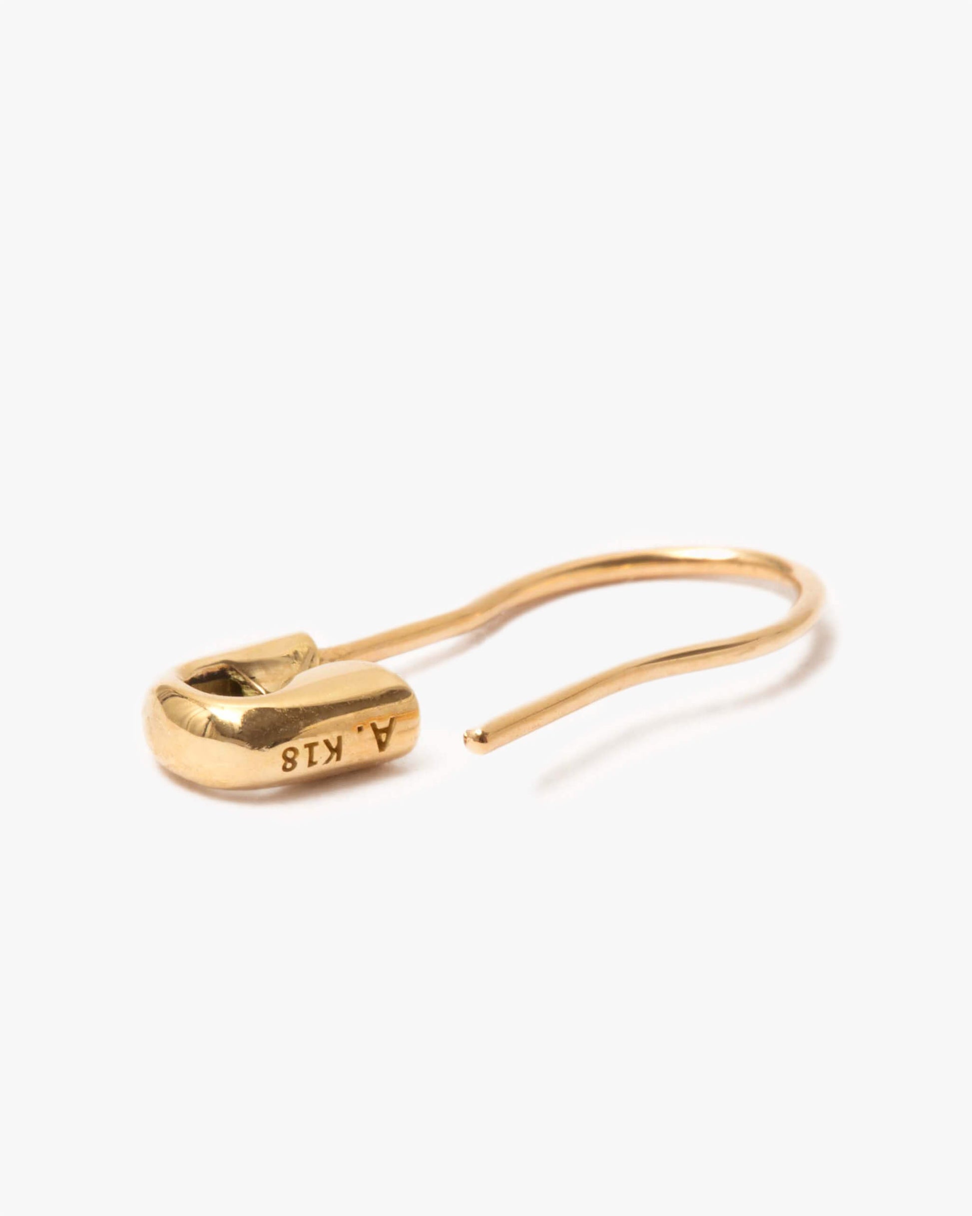 K18YG Safety Pin Earring | 1905E082020