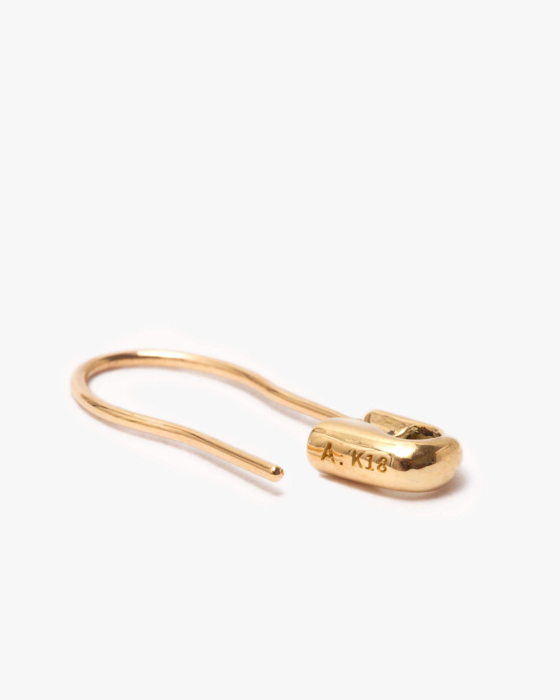 K18YG Safety Pin Earring | 1905E082020