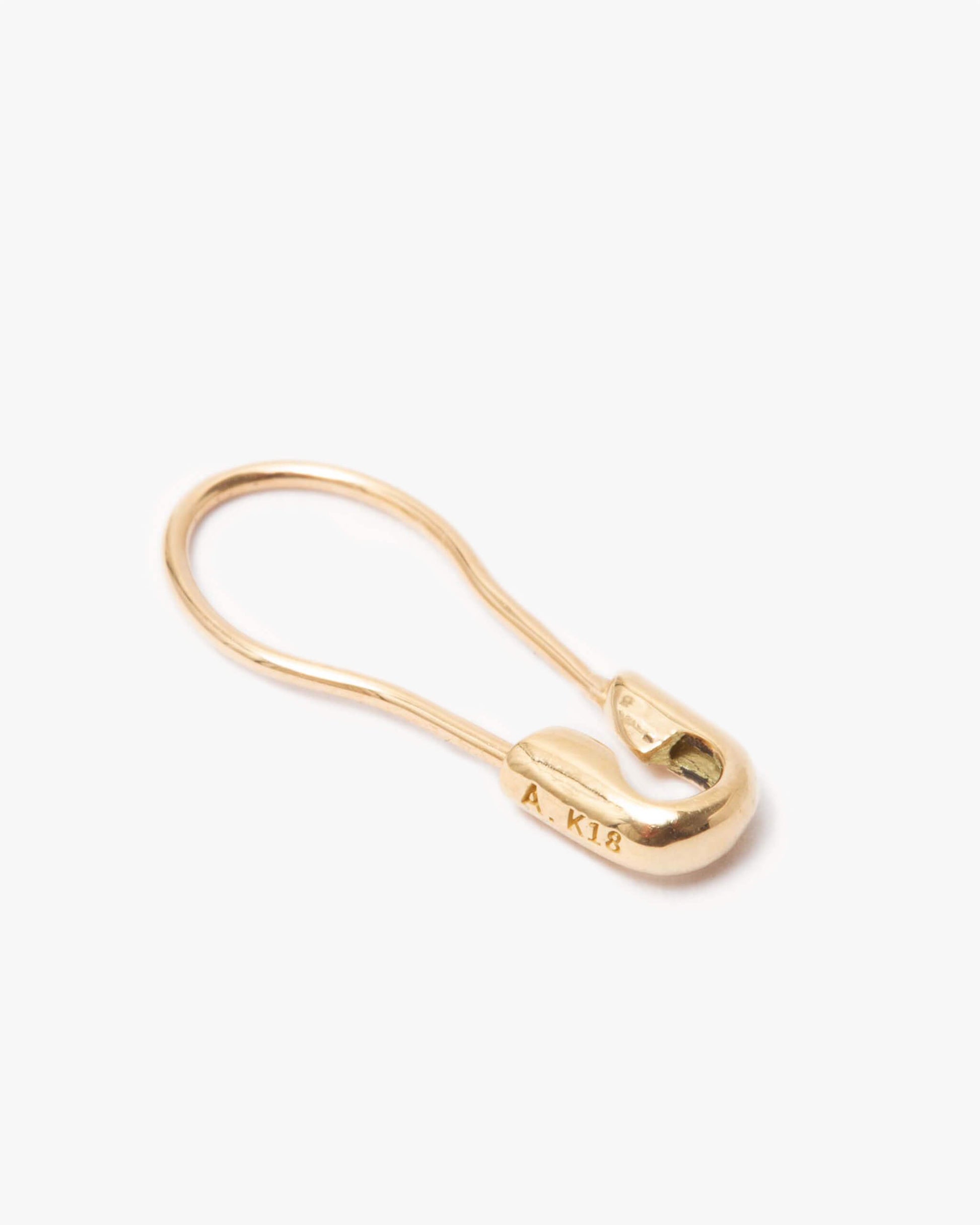 K18YG Safety Pin Earring | 1905E082020