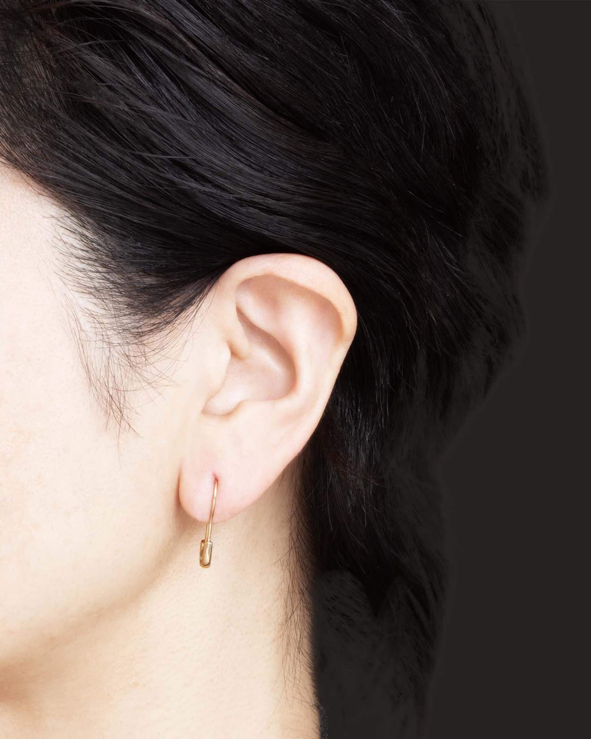 K18YG Safety Pin Earring | 1905E082020