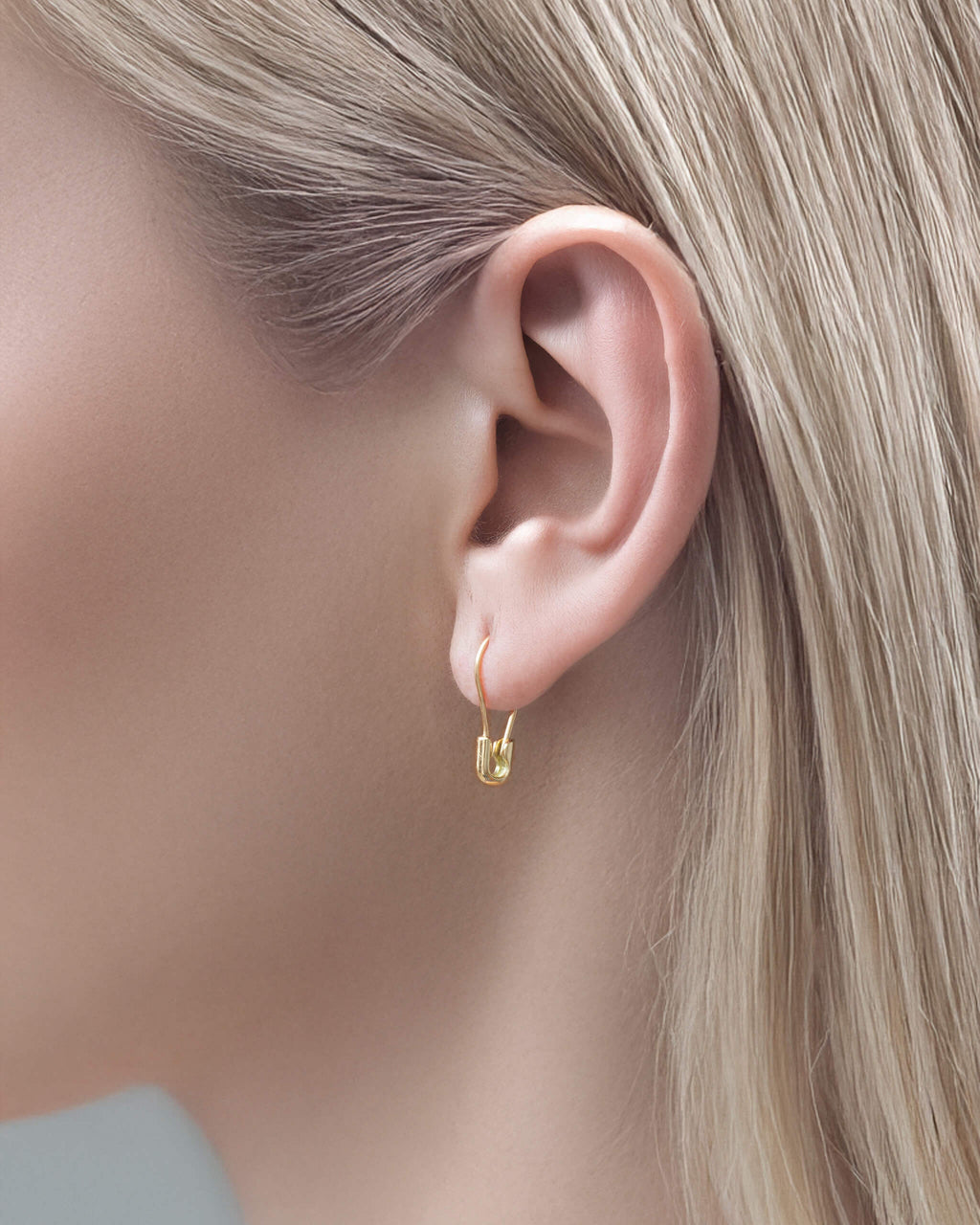 K18YG Safety Pin Earring | 1905E082020