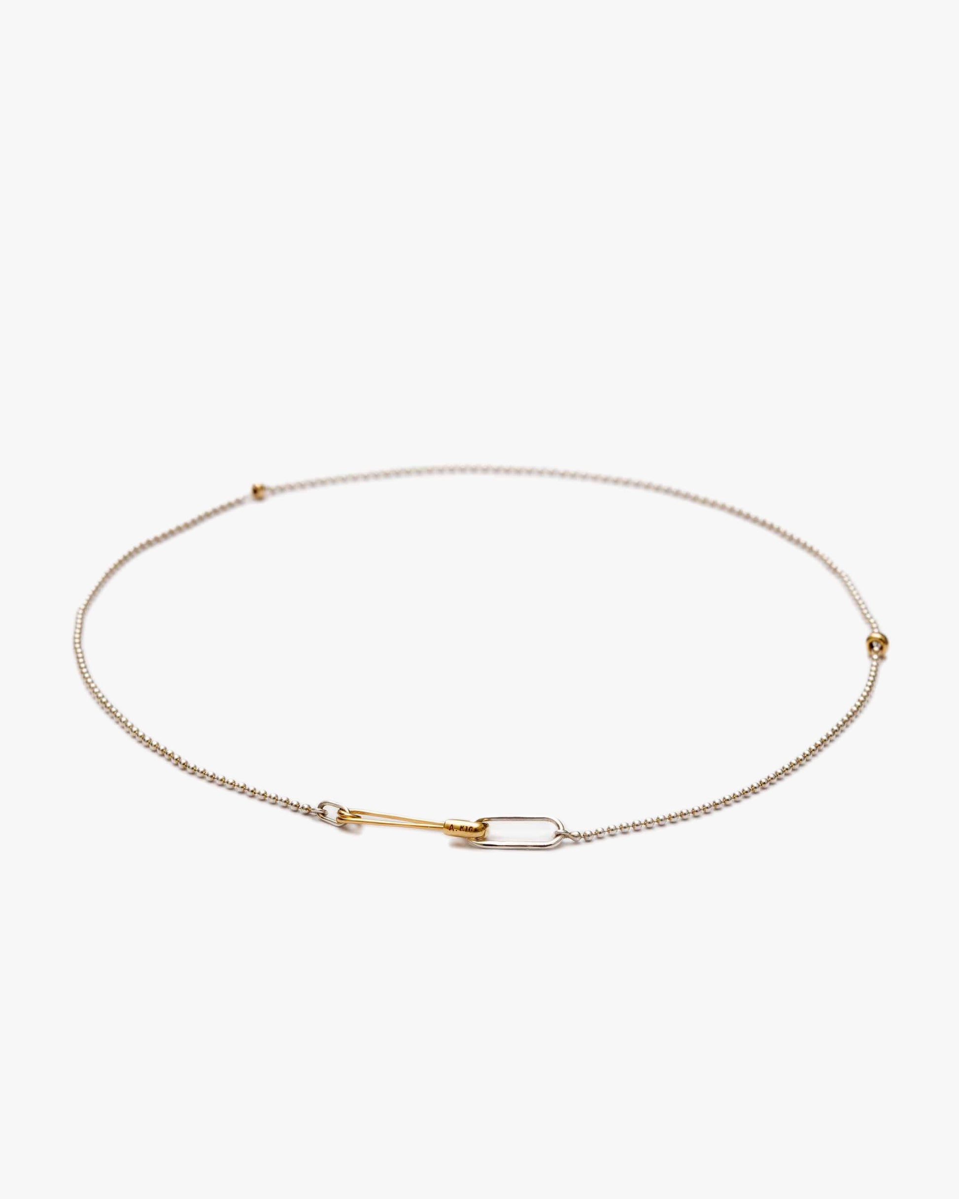 Safety Pin Necklace K18 | 1905N071212