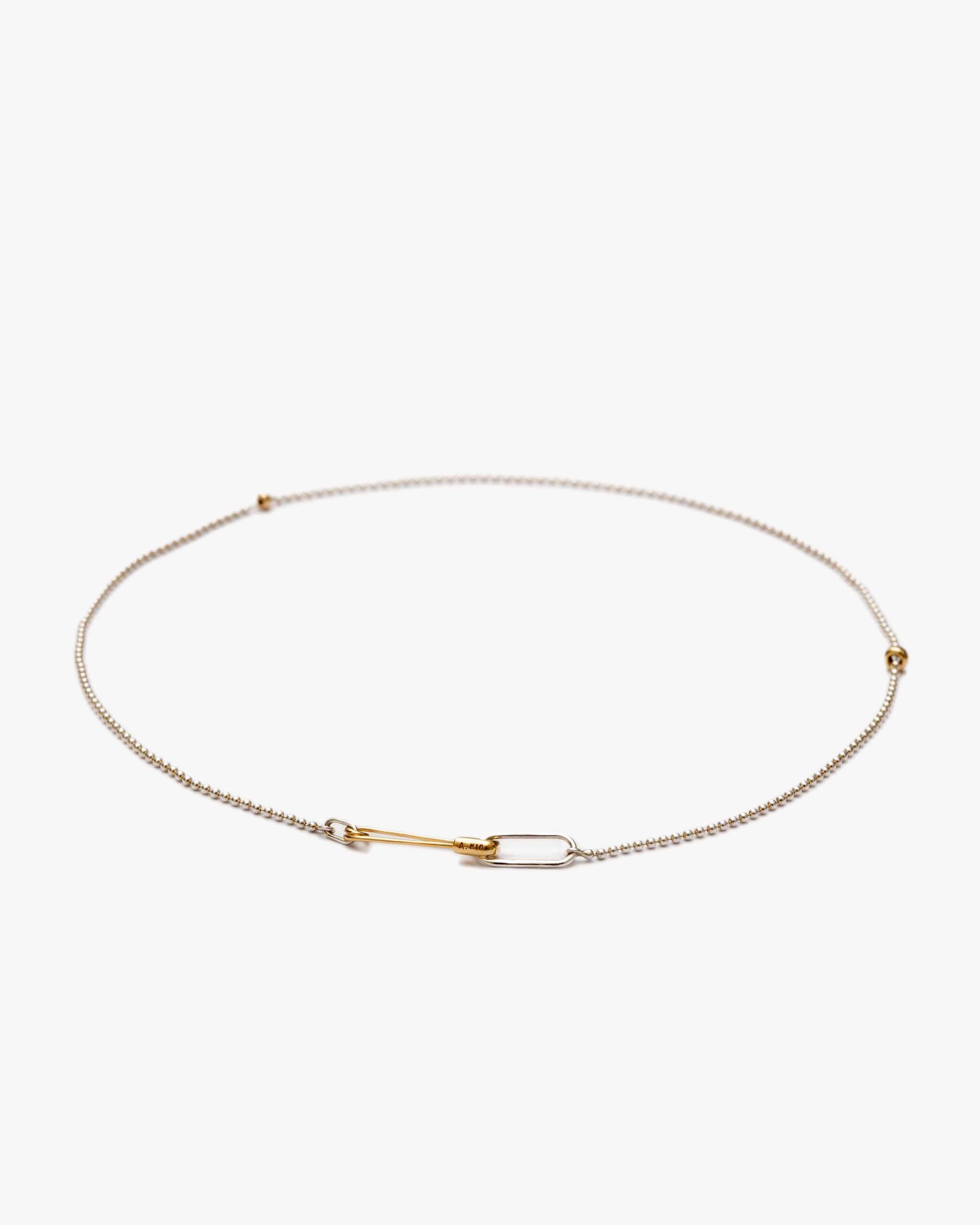 Safety Pin Necklace K18 | 1905N071212
