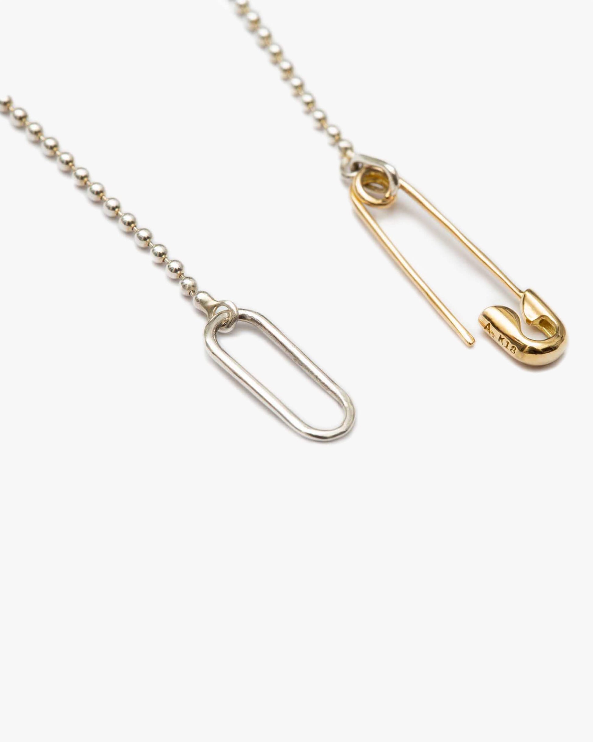 Safety Pin Necklace K18 | 1905N071212