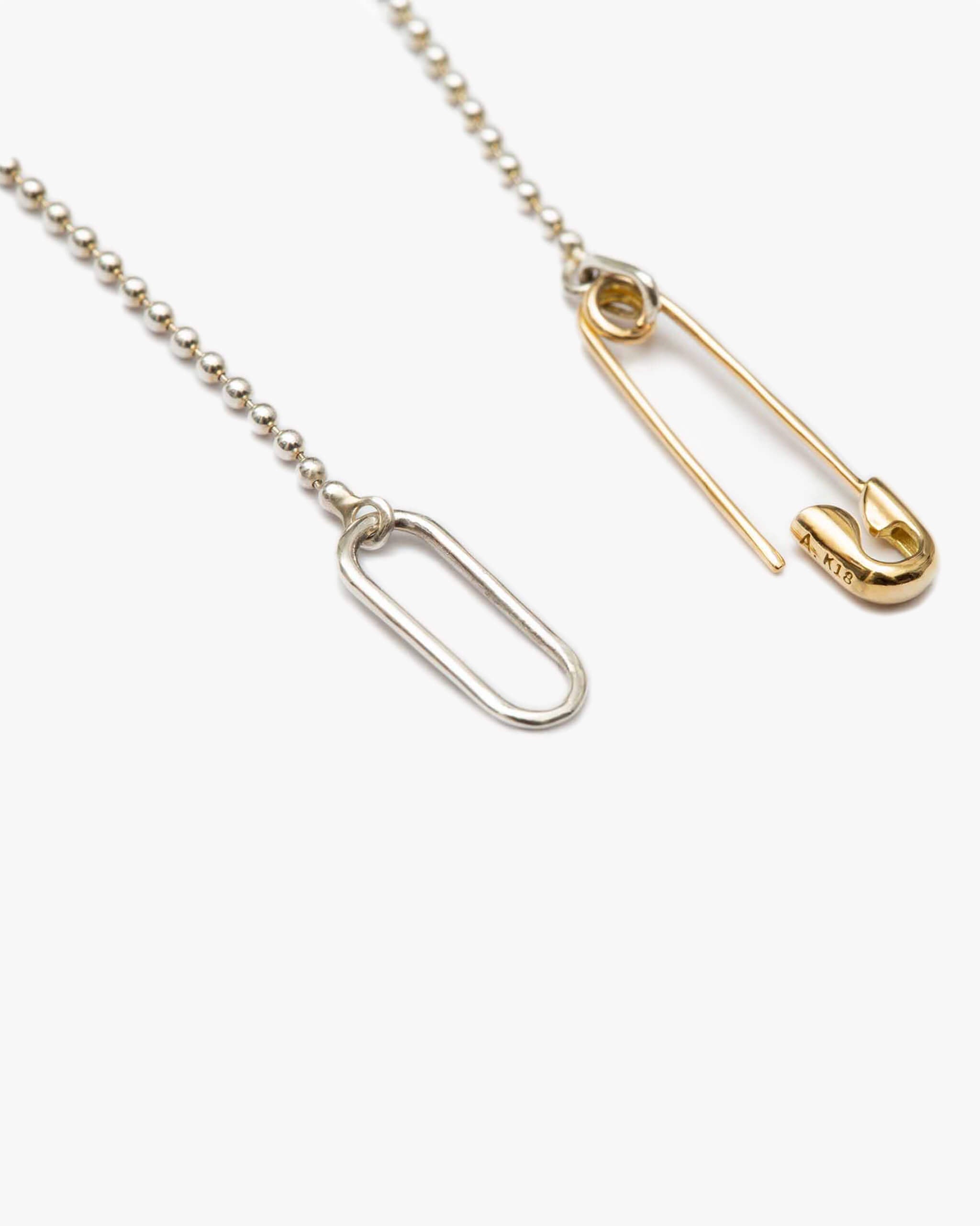 Safety Pin Necklace K18 | 1905N071212