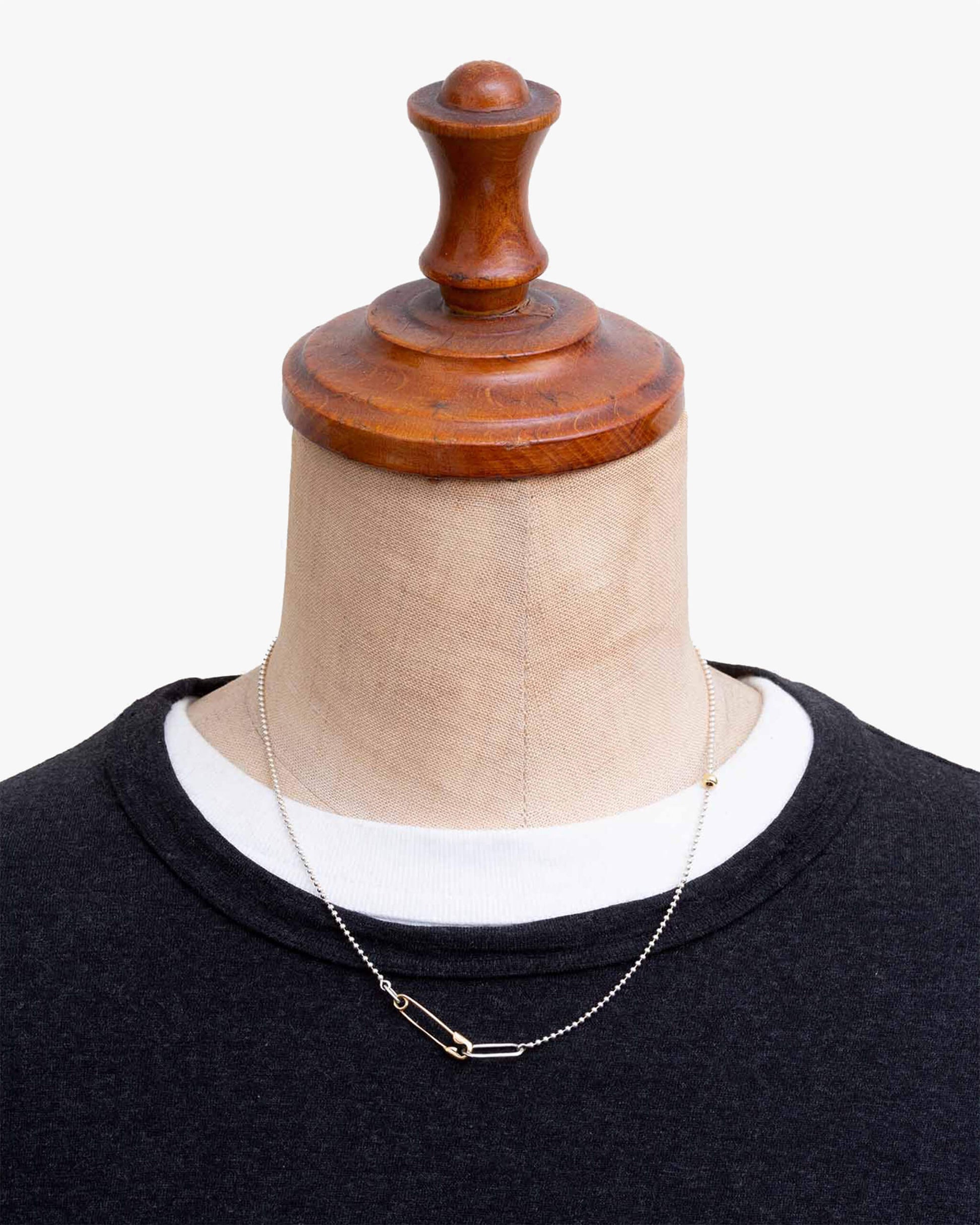 Safety Pin Necklace K18 | 1905N071212
