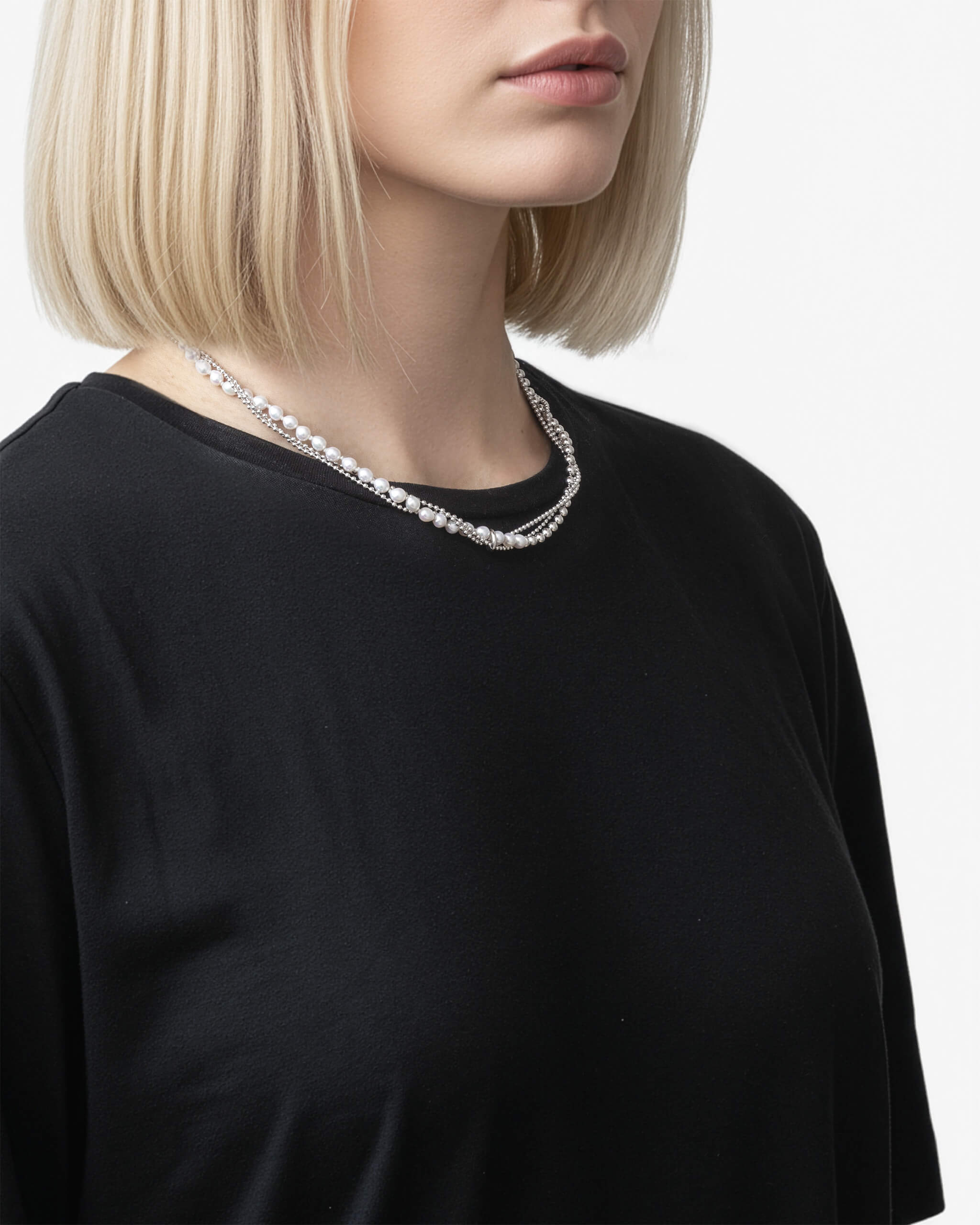 【NEW】TR Ball Chain/Pearl Necklace | 1803N201040