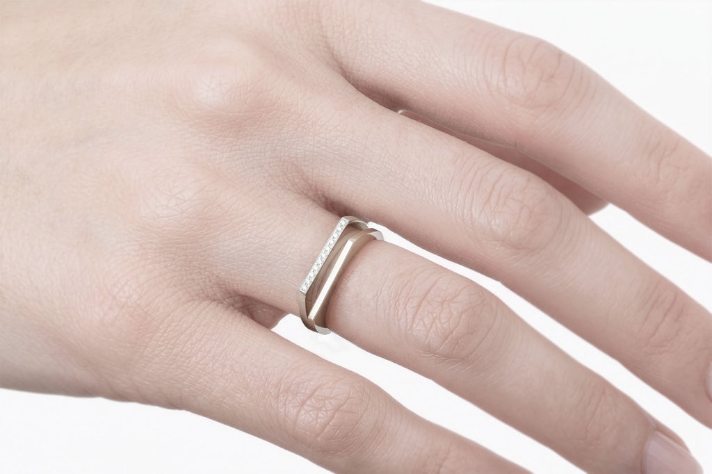 【NEW】Flat Edge Diamond Ring | 1607R091010DM