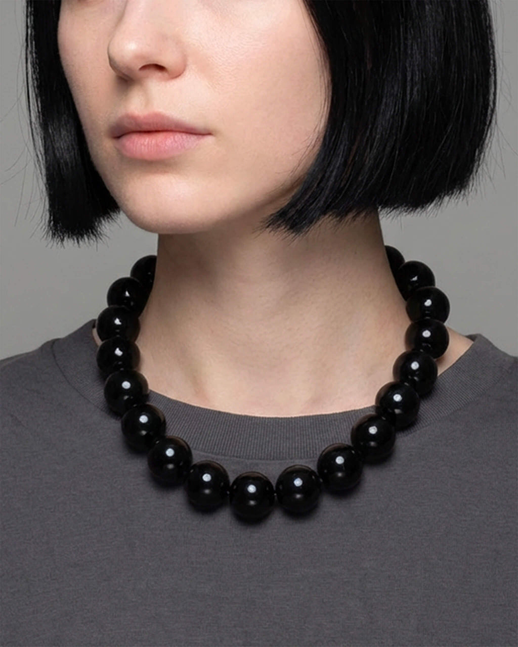 【NEW】Onyx Bold Round Necklace | 2507N011050