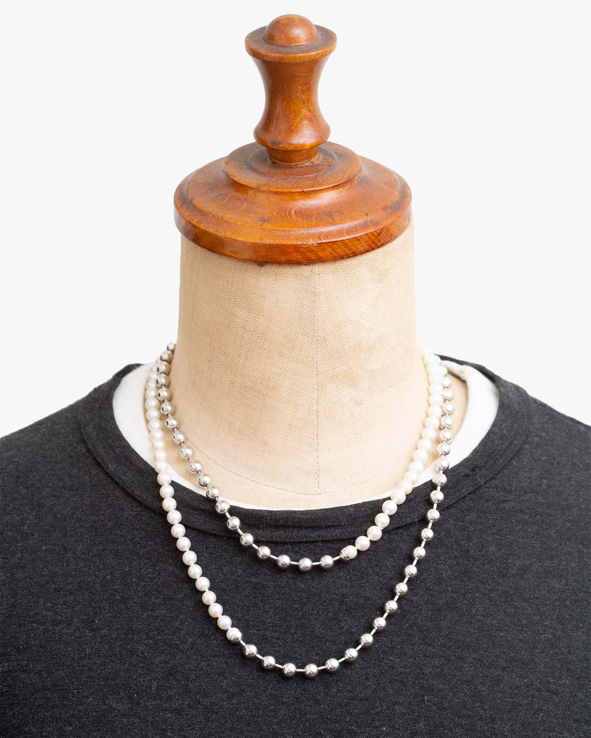 Ball Chain / Pearl Necklace | 1803N091040_L
