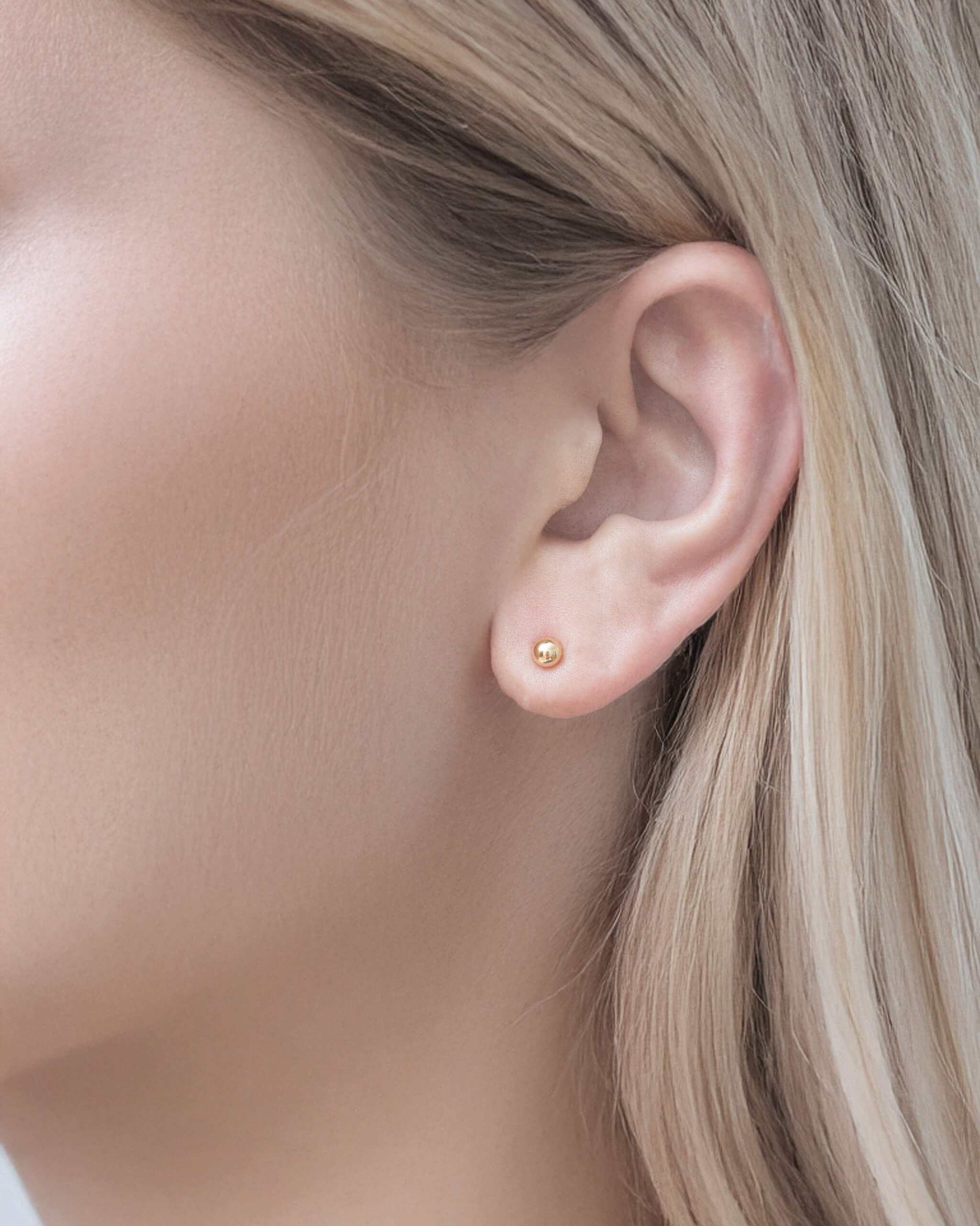 K18YG Double Ball Earring | 2302E042020