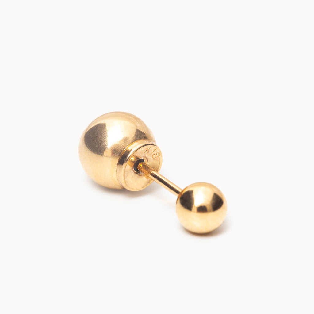 K18YG Double Ball Earring | 2302E042020