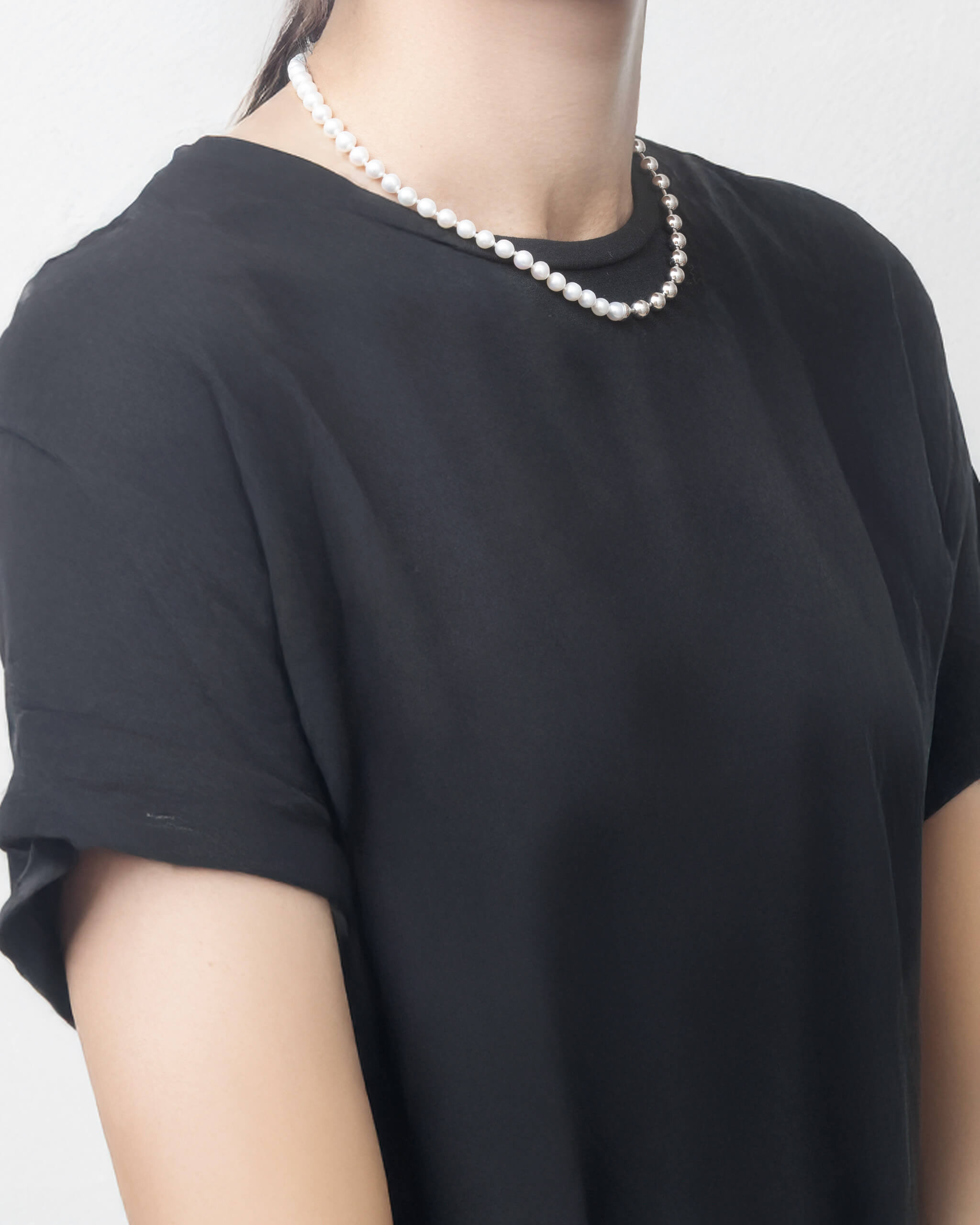 Ball Chain / Pearl Necklace | 1803N091040