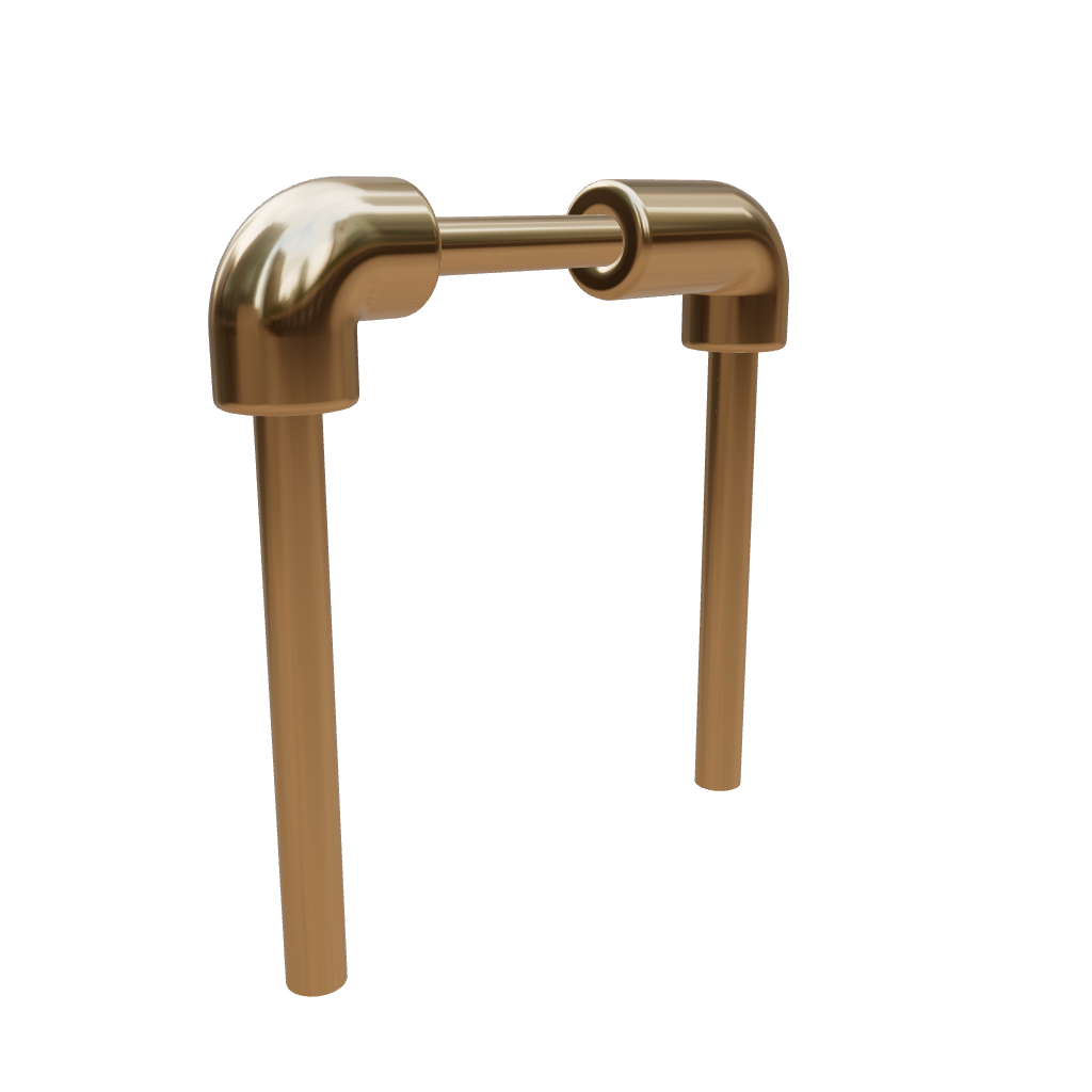 Water Pipe Earring K18YG | 2301E032020