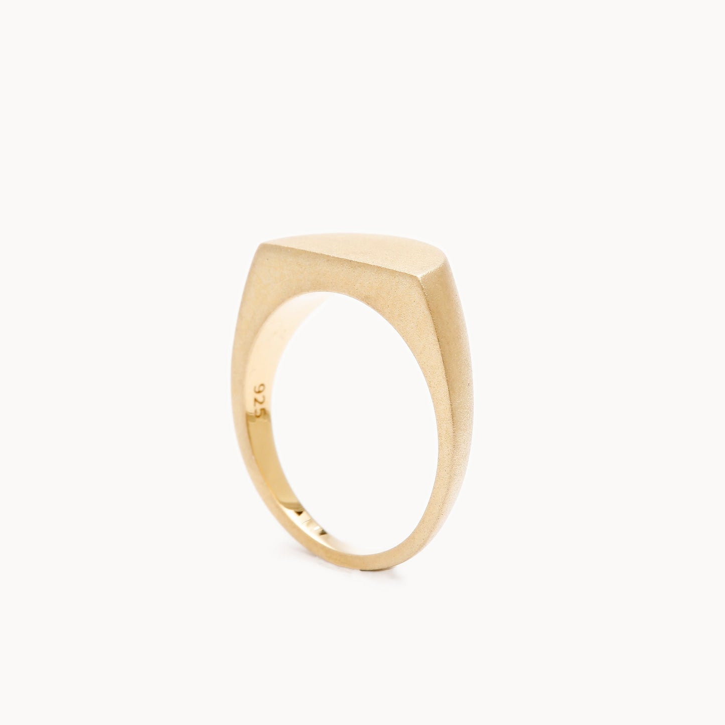 Half Signet Pinky Ring Mat | 1607P011020S