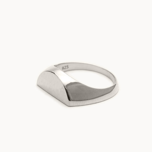 Half Signet Pinky Ring | 1607P011010L