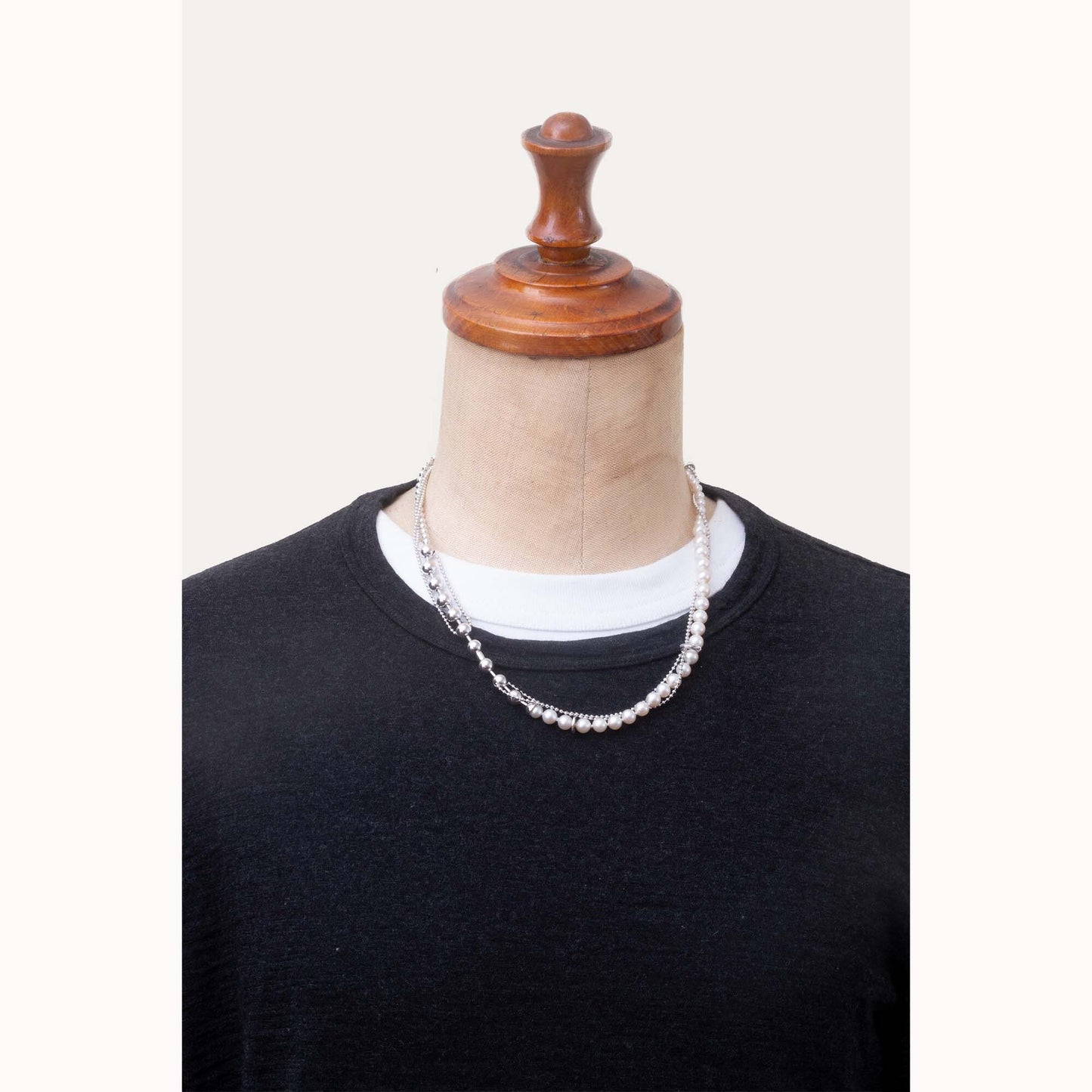 TR Ball Chain/Pearl Necklace | 1803N201040
