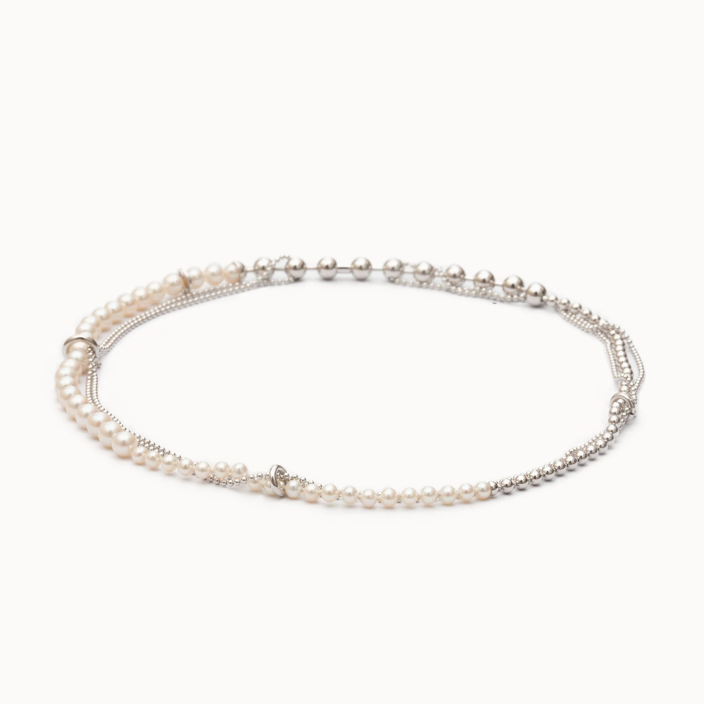 TR Ball Chain/Pearl Necklace | 1803N201040