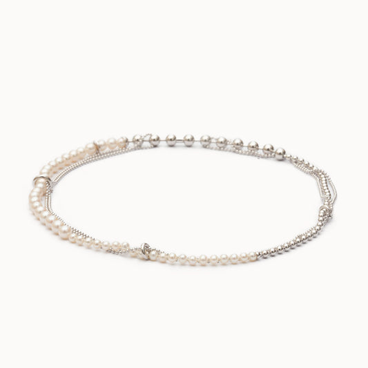 TR Ball Chain/Pearl Necklace | 1803N201040