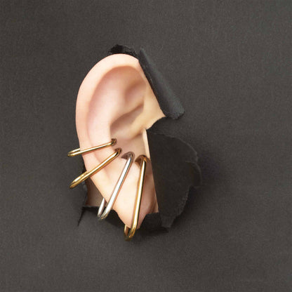 Small Elliptical Ear Cuff SS | 1706C151010