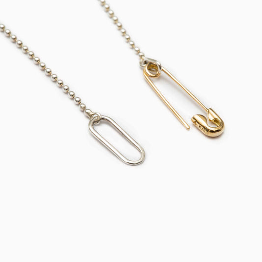 Safety Pin Necklace K18 | 1905N071212