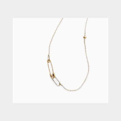 Safety Pin Necklace K18 | 1905N071212