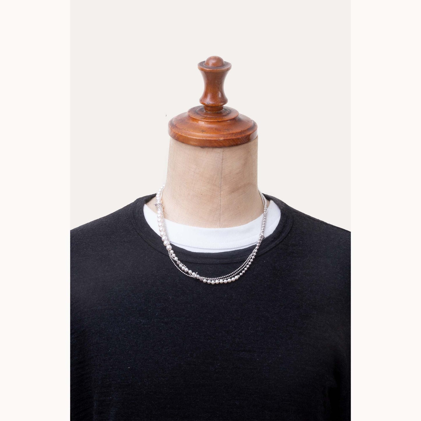 TR Ball Chain/Pearl Necklace | 1803N201040