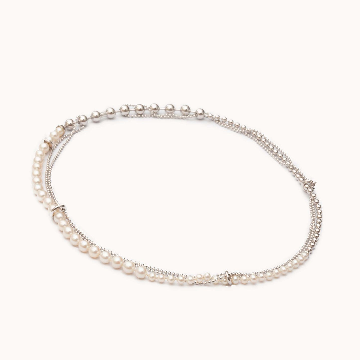 TR Ball Chain/Pearl Necklace | 1803N201040